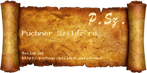 Puchner Szilárd névjegykártya